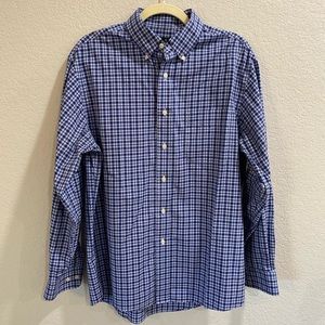 Blue Jos A Bank Traveler Collection Shirt, size Medium